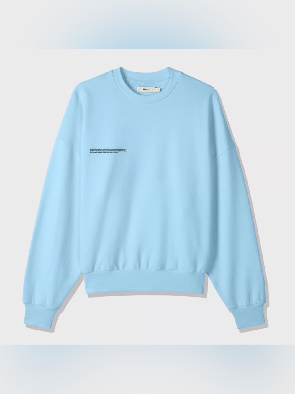 PANGAIA 365 Light Blue Organic Cotton Crewneck Sweatshirt XS Fair